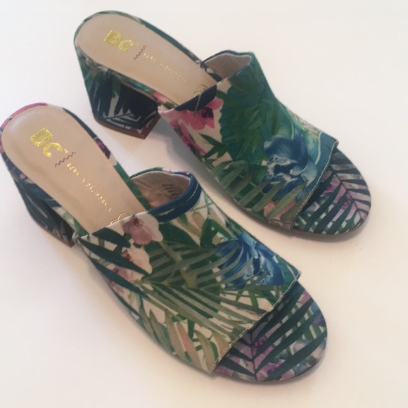 BC Born in California tropical block heel sandal - Picture 3 of 8
